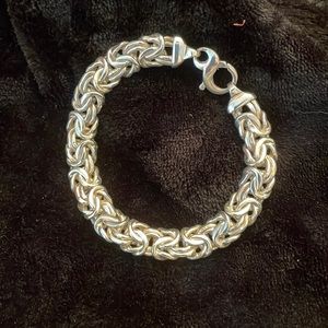 9” Sterling Silver Byzantine Bracelet
